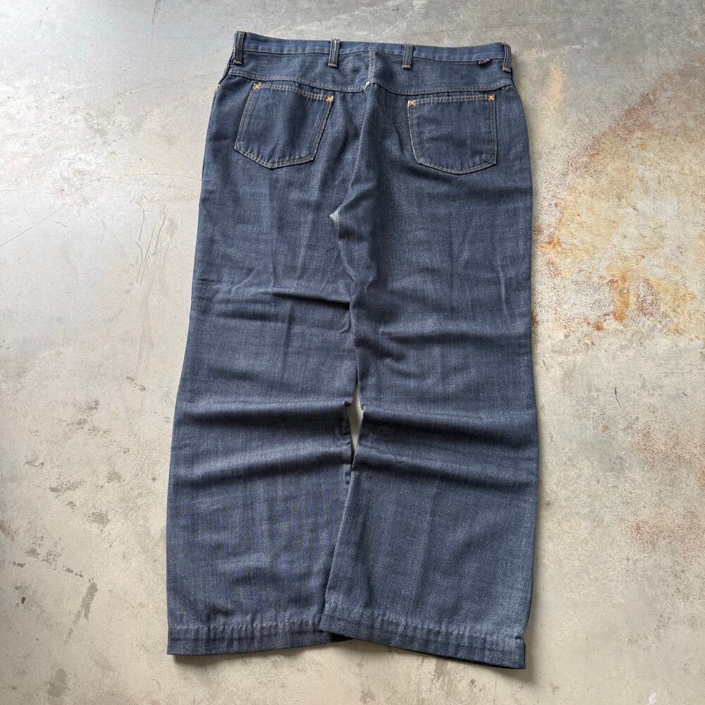 Vintage 70’s Mr. Leggs Cotton Blend Bootcut Flared Dark Wash Jeans Size 38x28
